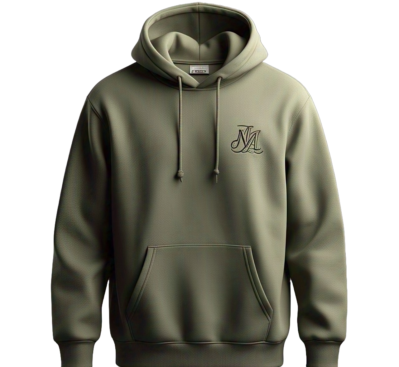 Custom Olive Green Pullover Hoodie